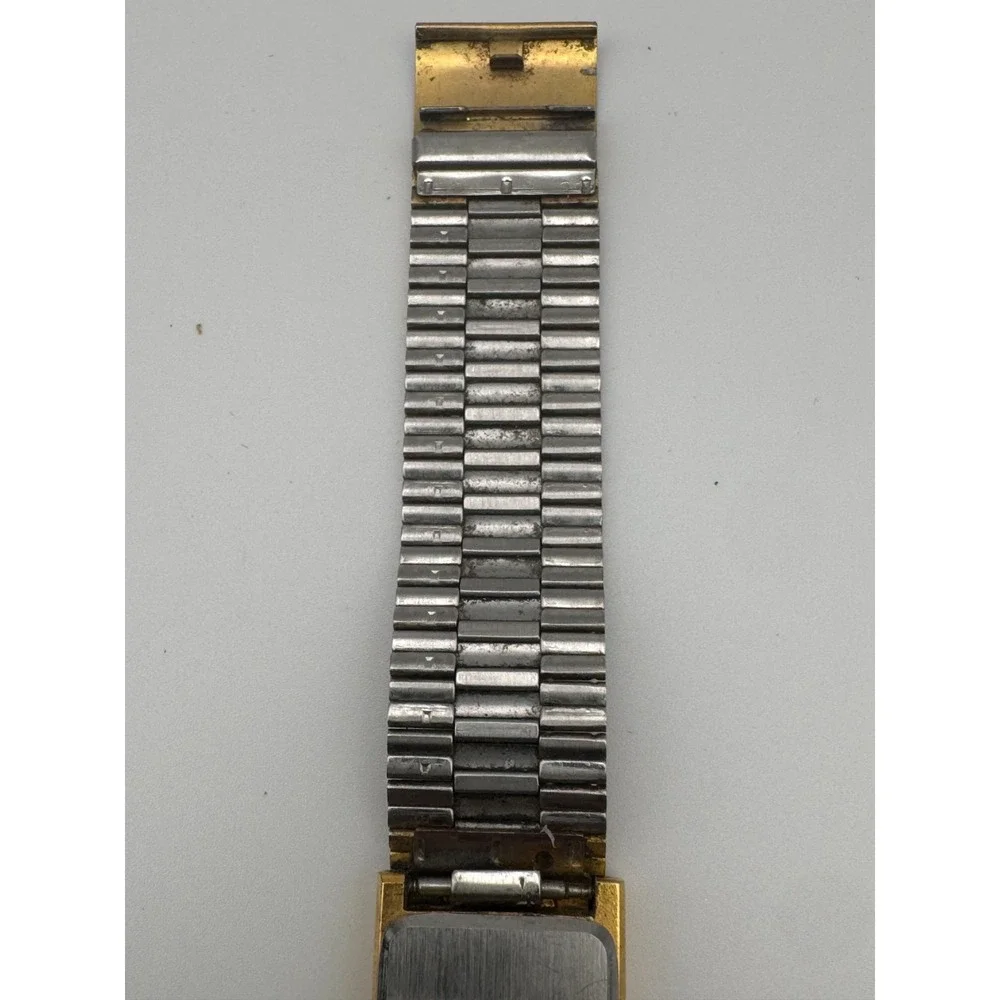 Vintage WORKING Lucien Piccard DuFonte Watch Half Moon Cracked READ